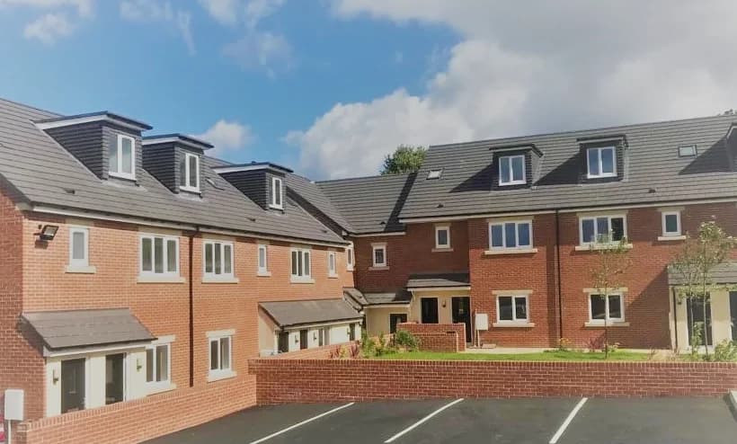The two blocks and the courtyard at Park Place, Seacroft, Leeds