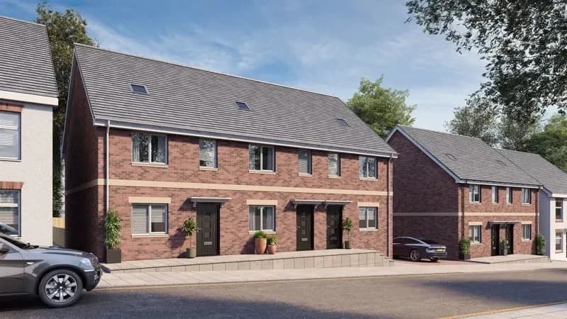 Newbuild affordable houses at Ainsworth Street, Stoke-on-Trent