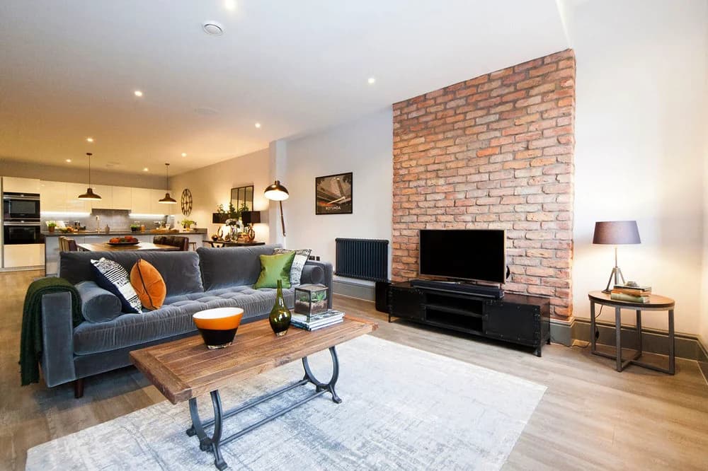 Clement House, Birmingham: a living room